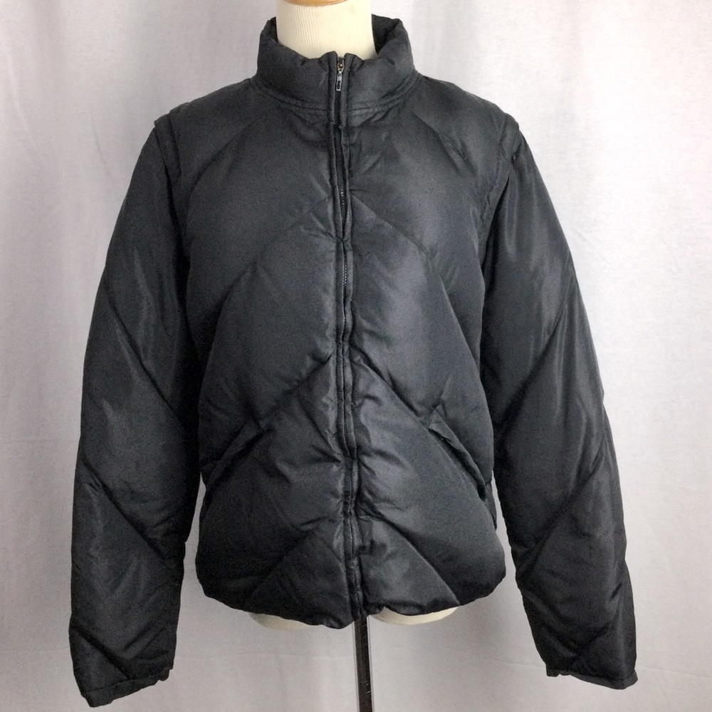 J. Crew Convertible Quilted Down Puffer Jacket to Vest Sz M
